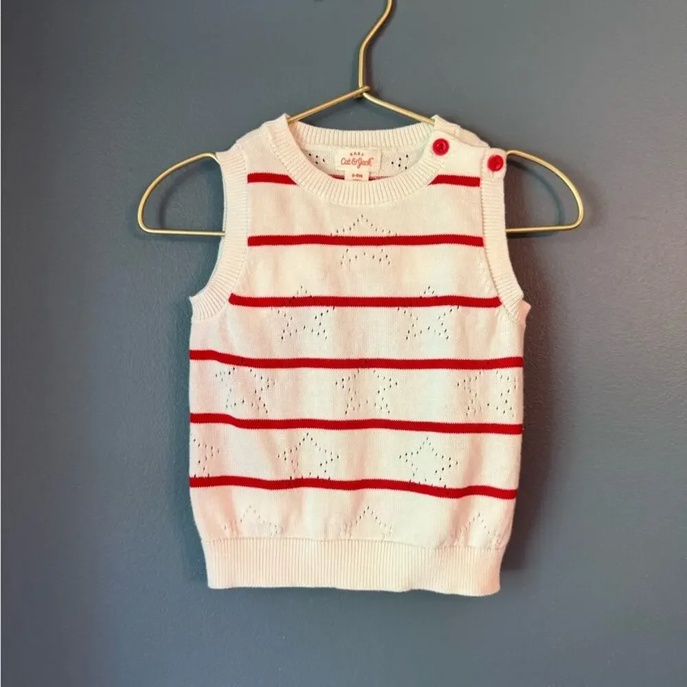 Cat & Jack‎ red white blue outfit
